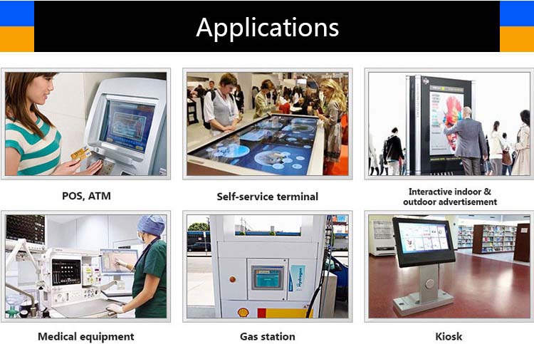 , Пластиковый корпус 7 дюймовый TFT-LCD монитор с сенсорным экраном VGA USB