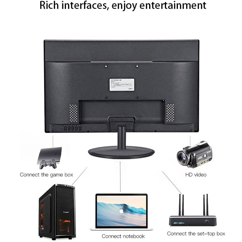 , 24 inch Full HD 1080p LED Monitor 75Hz with HDMI VGA Inputs