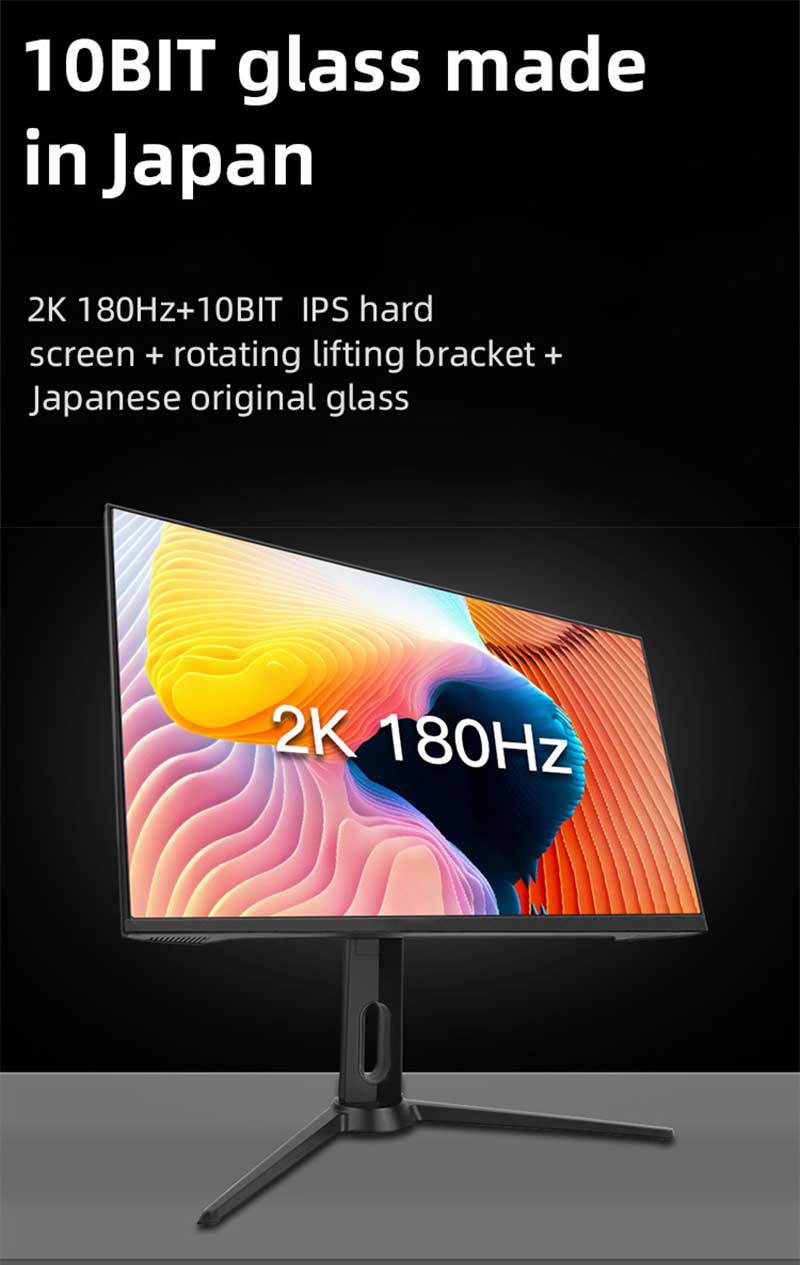 , Soporte ajustable 2K 1ms 165hz Monitor de escritorio para juegos 27 pulgadas