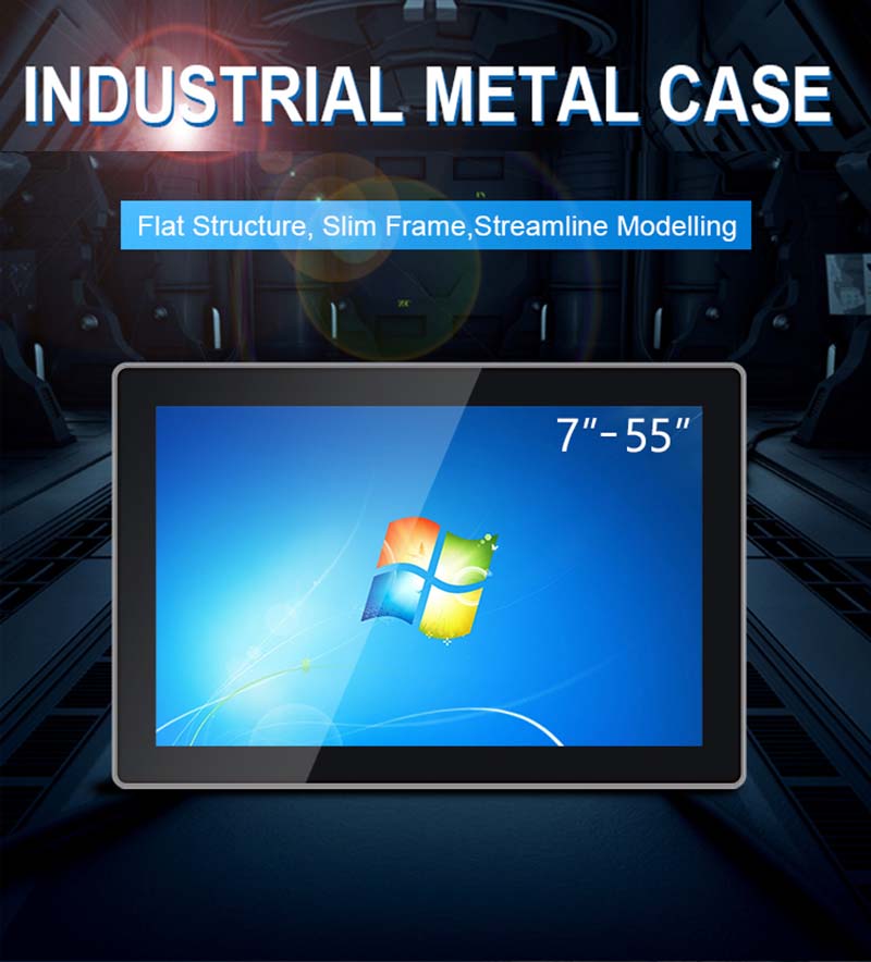 , Wall Mount Industrial Open Frame 32-55&#8243; Touch Screen Monitor