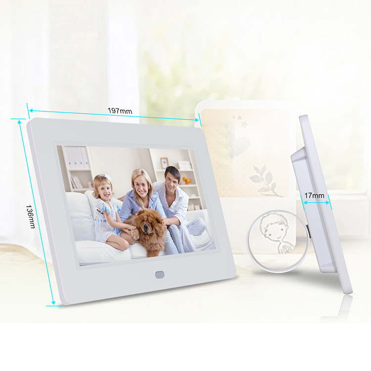 , 7 inch LCD Display Digital Photo Frame Media MP3 MP4 Video Music