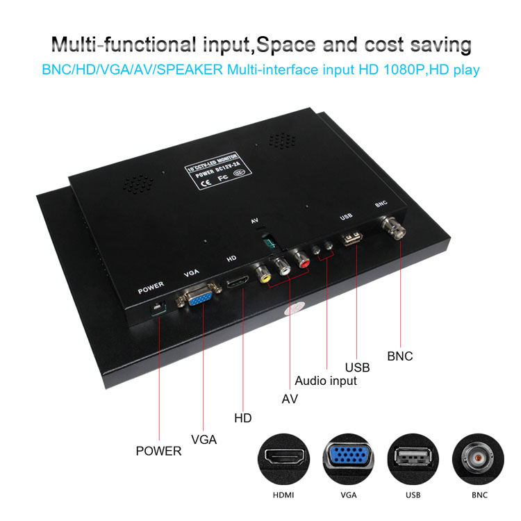 , Widescreen 8 inch IPS Touch Screen Monitor 1280&#215;720 HDMI