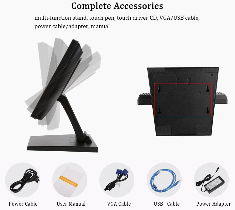 , مطعم 10.4 بوصة TFT-LCD شاشة تعمل باللمس POS