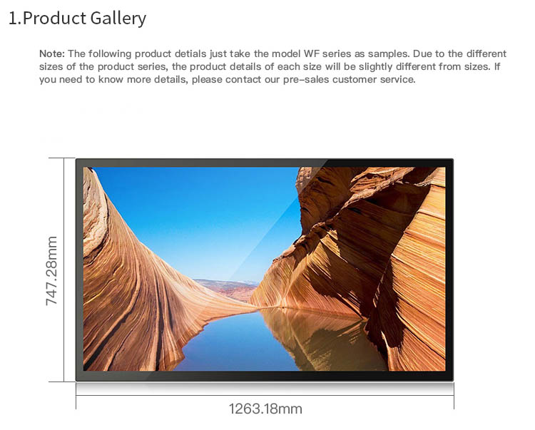 , РОСТ 55 дюймовый емкостный сенсорный экран Android AIO PC Digital Signage