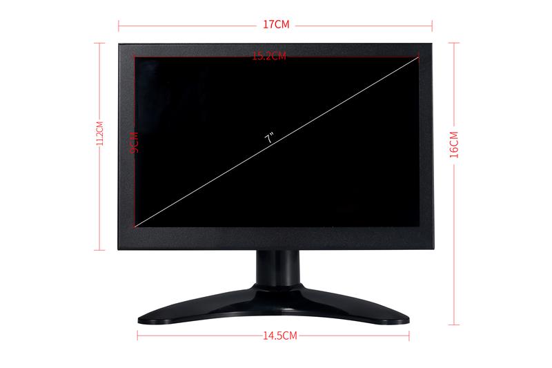 , 1024&#215;600 Wide Screen 7 Inch Metal Shell CCTV Monitor