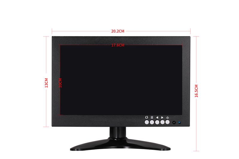 , High Brightness Industrial 8 Inch LCD BNC Monitor