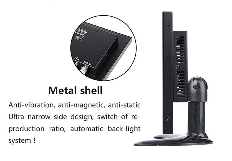 , Industrial 8 inch TFT LCD Security CCTV Monitor with BNC