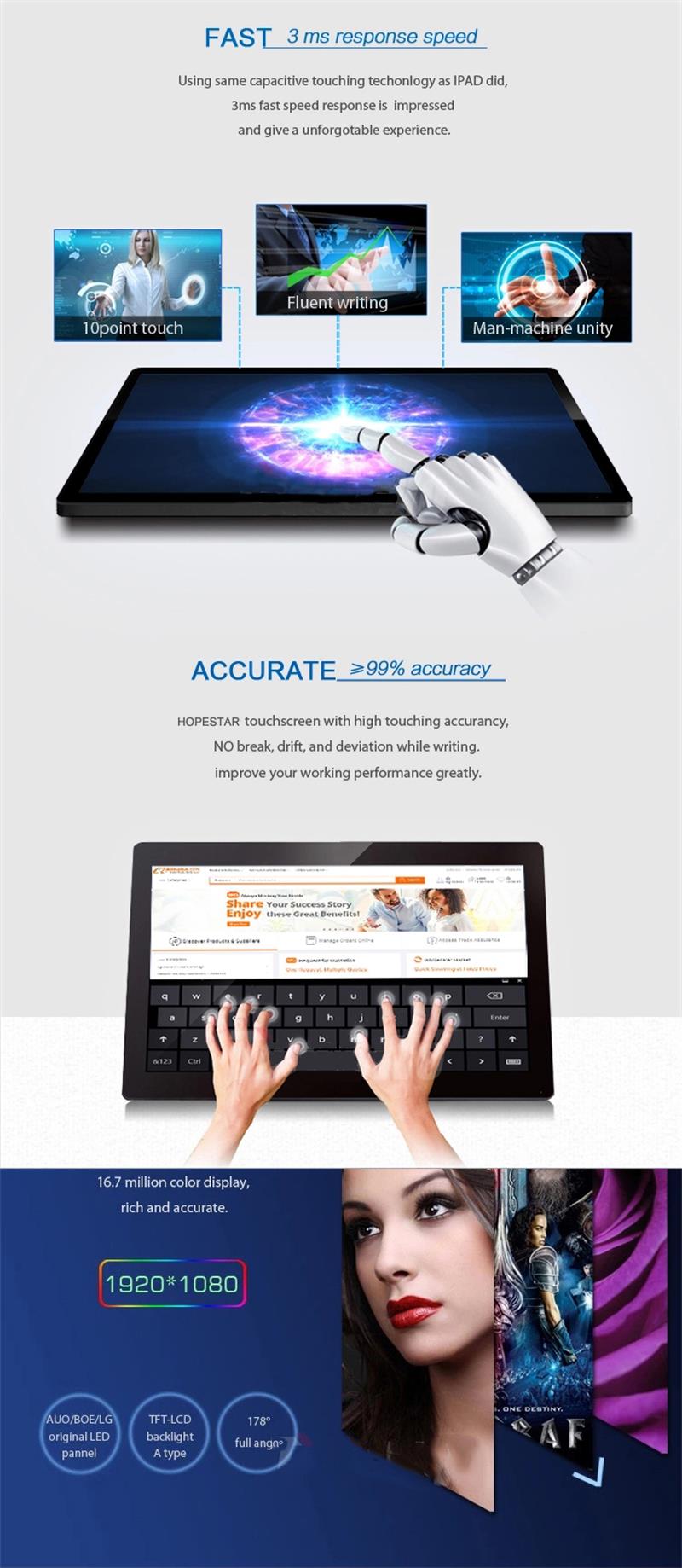 , 1920&#215;1200 IPS J1900 10.1&#8243; Touchscreen All In One PC