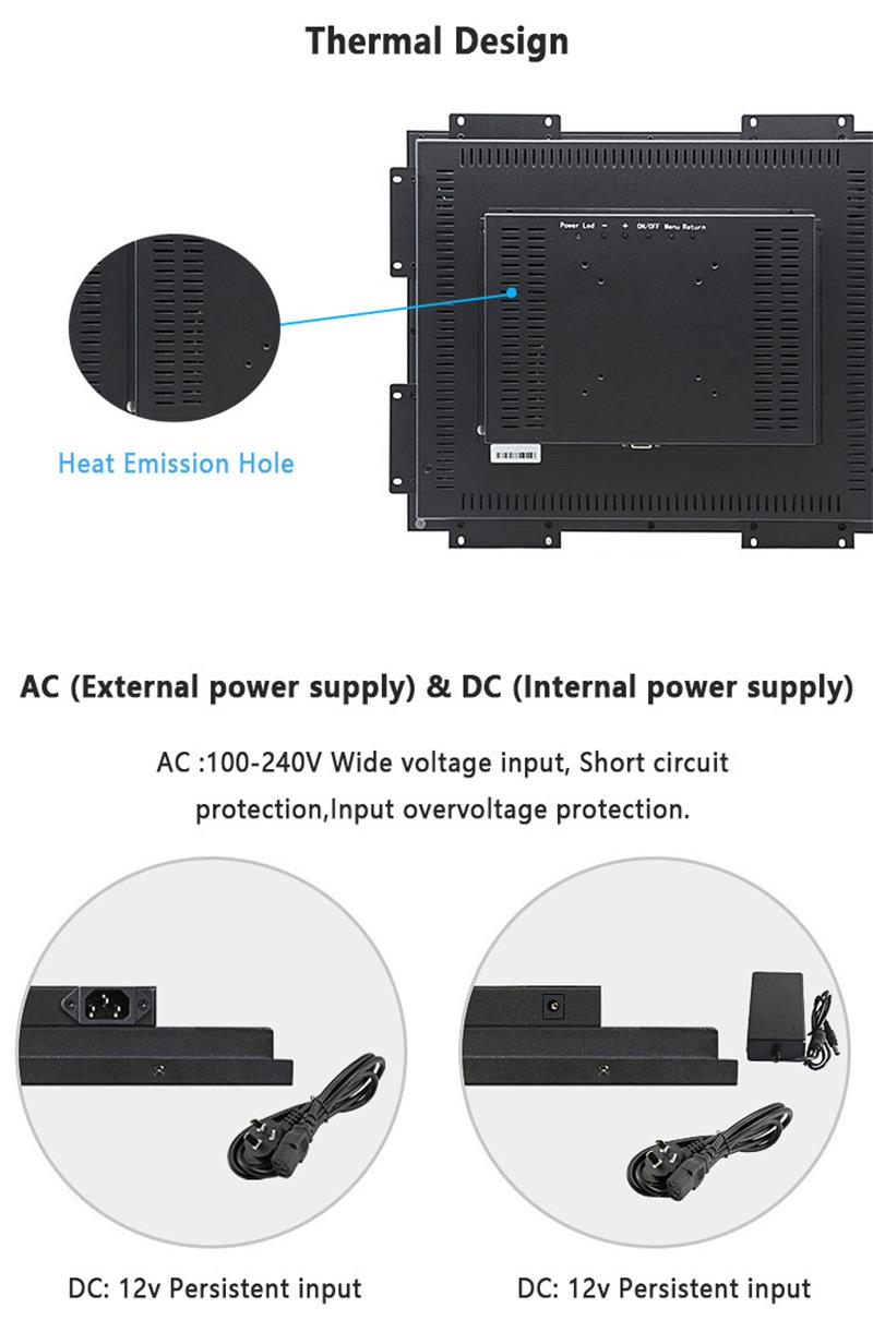 , 1280*1024 PCAP 17/19 inch Open Frame Monitor for Kiosk