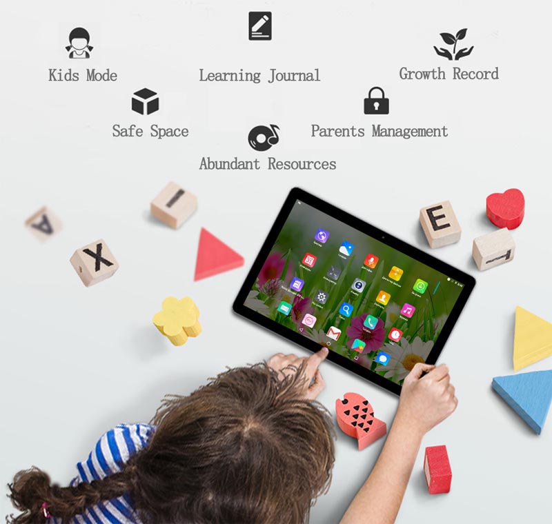 , Delgado 7 pulgadas Android Tablet Wifi PC para niños de regalo de educación