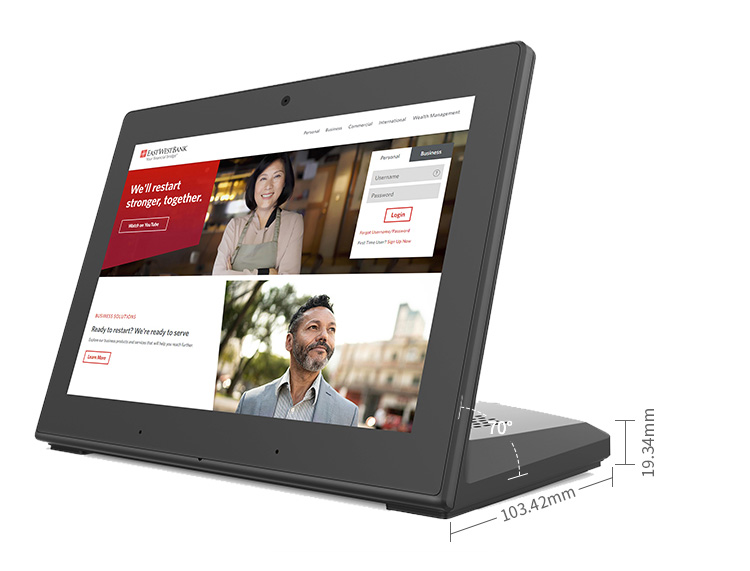 , Desktop L shape Tablet 8&#8243; 10.1&#8243; Android Display for POS Restaurant Customer Feedback