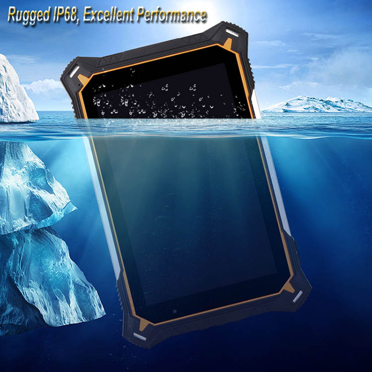 , Промышленный защищенный планшетный ПК со степенью защиты IP68 8 дюймовый сенсорный экран Android 12 MTK6765 4G LTE 10000 мАч