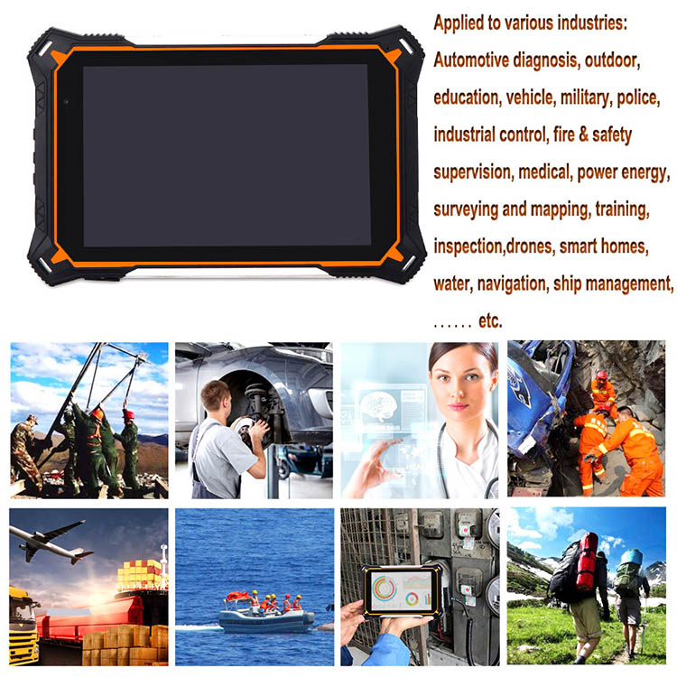 , Industrial IP68 Rugged Tablet PC 8 inch Touch Screen Android 12 MTK6765 4G LTE 10000mAh