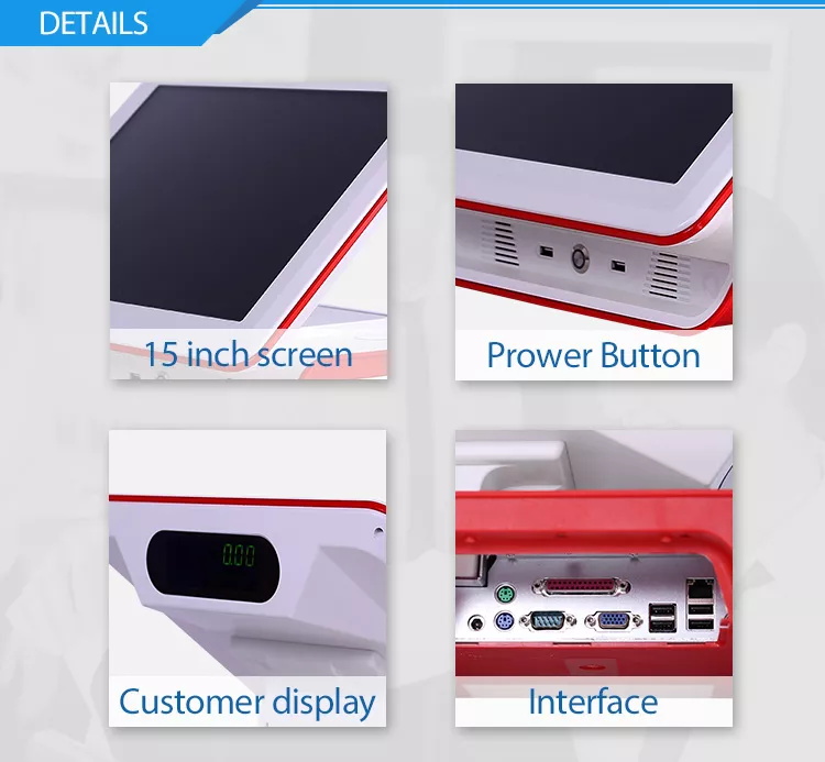 , 15 Аппаратное обеспечение системы Inch Pos All In One Pc Touch Screen для ресторана